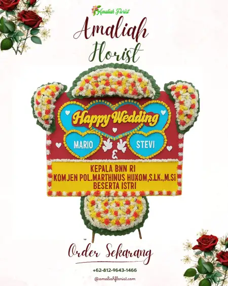 Papan Bunga Pernikahan Banaran
